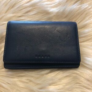 Coach Blue Leather Wallet
